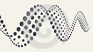 Wavy Dotted Pattern, Dynamic Abstract Lines, vector design Generative AI