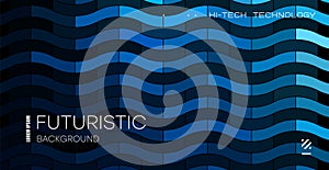 Wavy geometric background. Abstract geometric pattern. Gradient tiled pattern in the form of wavy lines