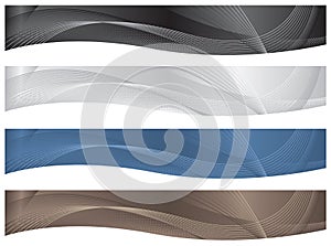 Wavy Headers/Banners - Neutrals