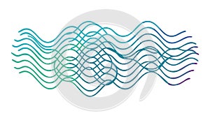 Wavy Horizontal Lines Abstract Design, vector design Generative AI