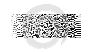 Wavy Horizontal Lines Abstract Textured Background Vector, vector design Generative AI