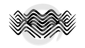 Wavy Horizontal Lines Creating Dynamic Abstract Pattern, vector design Generative AI