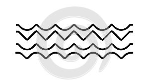 Wavy line border, abstract fluid design element, vector design Generative AI