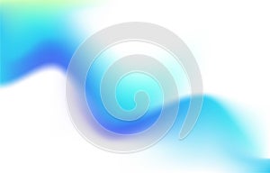 Wavy line from color - blue gradient. Wave on a white background. Gradient, vector, mesh