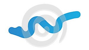 Wavy Line Curve Icon. Dynamic Flow Abstract Element, vector design Generative AI