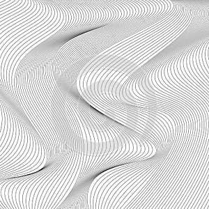 Wavy line pattern. vector background photo