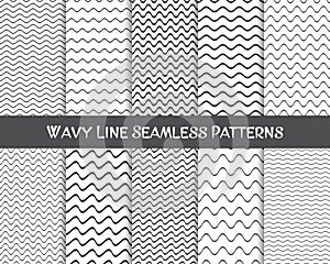 Wavy line seamless patterns