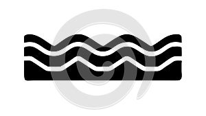 Wavy lines abstract design element icon , vector design Generative AI
