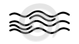 Wavy Lines Abstract: Dynamic Flow Water Element Design, vector design Generative AI