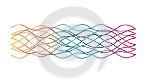 Wavy Lines Abstract Network Pattern Art, vector design Generative AI