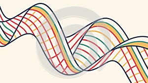Wavy Lines Abstract Pattern Dynamic Motion Vector, vector design Generative AI