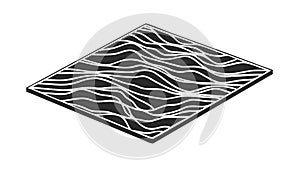 Wavy Lines Abstract Texture Geometric Pattern Vector, vector design Generative AI