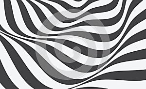 Wavy lines abstract vector background.Stripe creative shape template