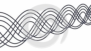 Wavy Lines Pattern - Abstract Dynamic Background, vector design Generative AI