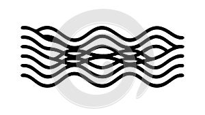 Wavy Lines Pattern Icon, Abstract Design Element, vector design Generative AI