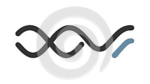Wavy Lines Pattern Icon, Dynamic Design Element, vector design Generative AI