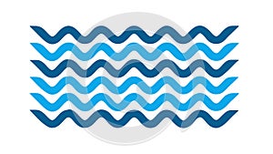 Wavy lines pattern, water texture, abstract background, flow, ripples vector design Generative AI