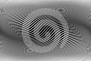 Wavy Lines Textured Background with 3D Illusion and Twisting Movement Effect