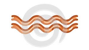 Wavy Orange Lines Abstract Repeating Pattern Element, vector design Generative AI