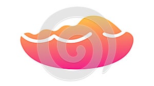 Wavy Orange-Pink Gradient Shape, vector design Generative AI