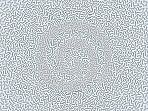 Wavy organic rounded line maze pattern 3d rendering