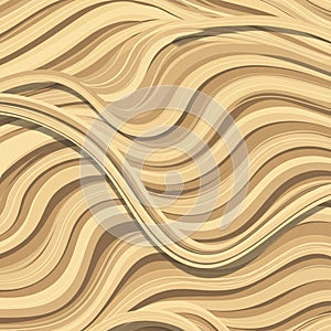Wavy, overlapping lines in shades of beige and light brown create an abstract pattern.