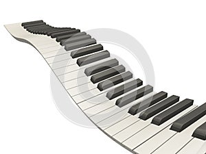 Wavy piano keys