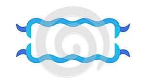 Wavy Rectangular Border Frame Element Vector, vector design Generative AI
