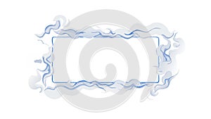 Wavy Rectangular Frame, Decorative Border Abstract Design, vector design Generative AI