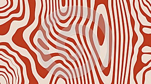 Wavy Red and White Optical Illusion Lines