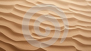 Wavy sand texture background. Desert and dunes. Flat lay. Top view