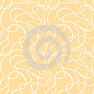 Wavy Seamless cute squiggle Pattern. Seamless print of colorful abstract squiggles print, scribble wavy lines. Pastel