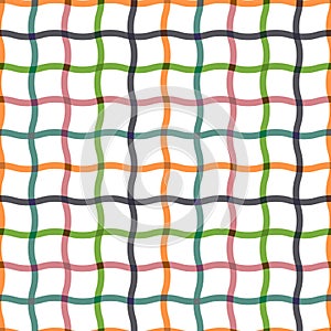 Wavy seamless striped pattern. Net texture.