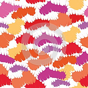 Wavy spots seamless pattern. Colorful abstraction. Wave splashes ripple abstract vector background. Pucker splashes.