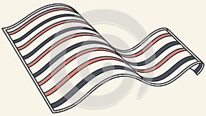 Wavy Striped Fabric, Dynamic Textile Design Element vector design Generative AI
