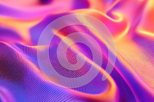 Wavy surface with iridescent texture forming an abstract background