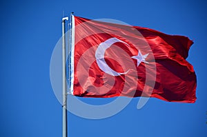 Wavy turkish flag