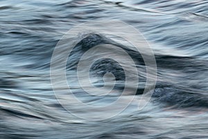 Wavy water with silky surface in long exposure and motion blur effect