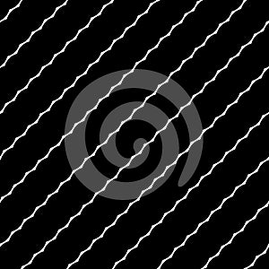 Wavy, waving, squiggle lines seamless pattern, background