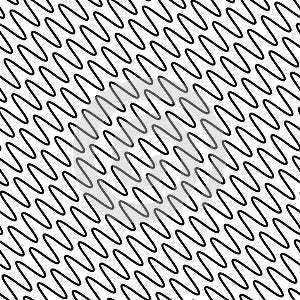 Wavy, waving, squiggle lines seamless pattern, background