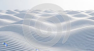 Wavy White Lines Abstract Pattern Background Subtle Light Elegant Surface Texture