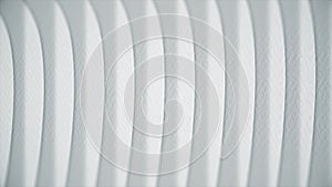 Wavy white lines on paper. Abstract animation of paper texture with lines. Curves turn into straight lines