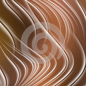 Wavy white transparent lines on a coffee brown background.