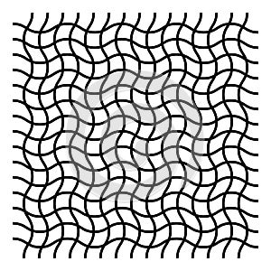 Wavy, zig zag, criss cross grid pattern