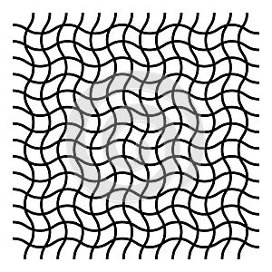 Wavy, zig zag, criss cross grid pattern