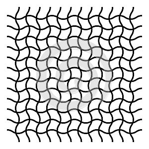 Wavy, zig zag, criss cross grid pattern