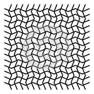 Wavy, zig zag, criss cross grid pattern