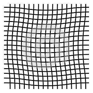 Wavy, zig zag, criss cross grid pattern