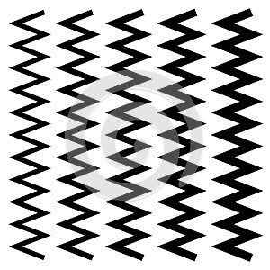 Wavy, zig-zag lines - Thinner and thicker versions. Irregular li photo