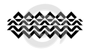 Wavy zigzag gradient pattern, dynamic fluid background, vector design Generative AI